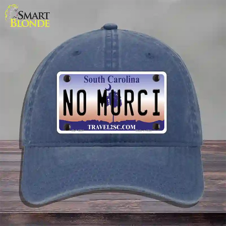 No Murci South Carolina Novelty License Plate Hat Unconstructed Cotton / Navy