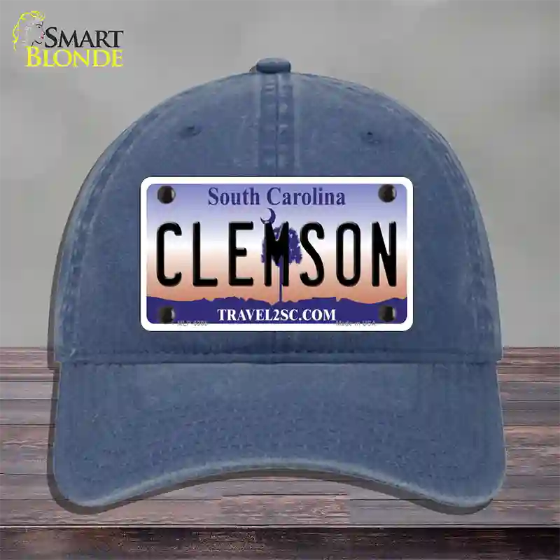 Clemson South Carolina Novelty License Plate Hat Unconstructed Cotton / Navy