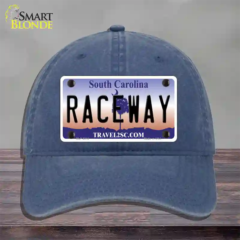 Raceway South Carolina Novelty License Plate Hat Unconstructed Cotton / Navy