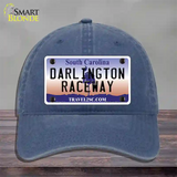 Darlington Raceway South Carolina Novelty License Plate Hat Unconstructed Cotton / Navy