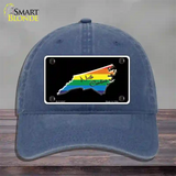 North Carolina Rainbow Novelty License Plate Hat Unconstructed Cotton / Navy