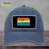 South Dakota Rainbow Novelty License Plate Hat Unconstructed Cotton / Navy