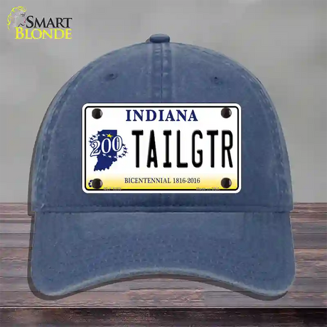 Tailgtr Indiana Bicentennial Novelty License Plate Hat Unconstructed Cotton / Navy