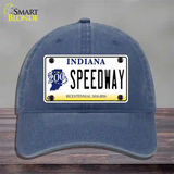 Speedway Indiana Novelty License Plate Hat Unconstructed Cotton / Navy