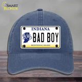 Bad Boy Indiana Novelty License Plate Hat Unconstructed Cotton / Navy