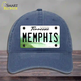 Memphis Tennessee Novelty License Plate Hat Unconstructed Cotton / Navy