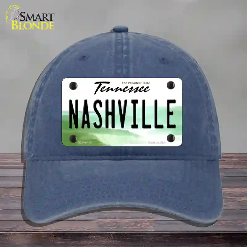 Nashville Tennessee Novelty License Plate Hat Unconstructed Cotton / Navy