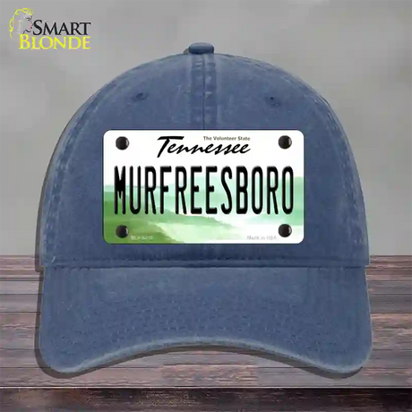 Murfreesboro Tennessee Novelty License Plate Hat Unconstructed Cotton / Navy