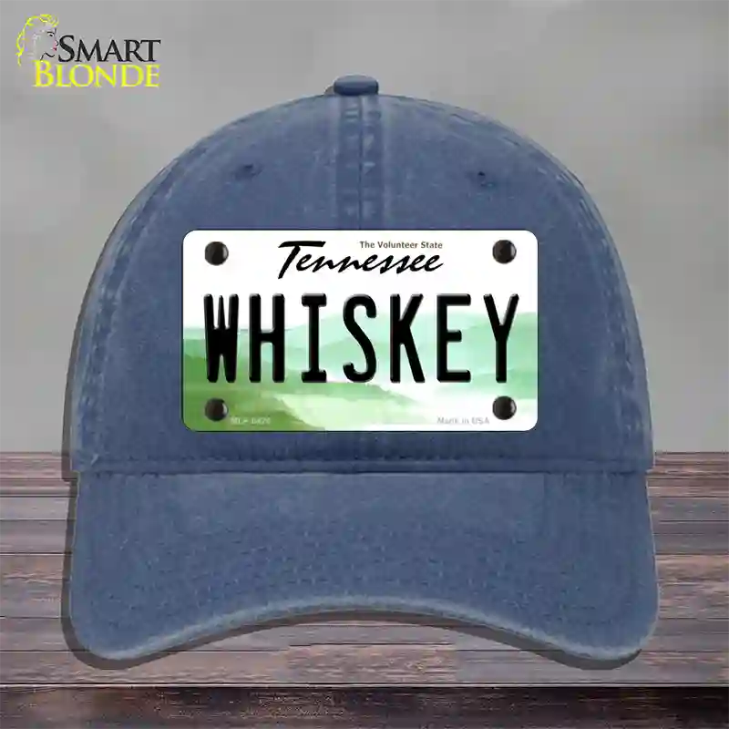 Whiskey Tennessee Novelty License Plate Hat Unconstructed Cotton / Navy