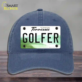 Golfer Tennessee Novelty License Plate Hat Unconstructed Cotton / Navy