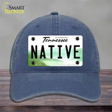 Native Tennessee Novelty License Plate Hat Unconstructed Cotton / Navy