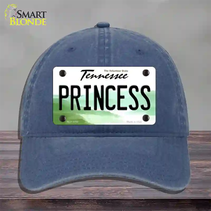 Princess Tennessee Novelty License Plate Hat Unconstructed Cotton / Navy