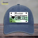 I Love Tennessee Novelty License Plate Hat Unconstructed Cotton / Navy