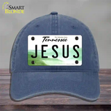 Jesus Tennessee Novelty License Plate Hat Unconstructed Cotton / Navy