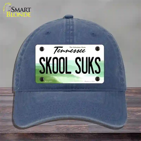 Skool Suks Tennessee Novelty License Plate Hat Unconstructed Cotton / Navy