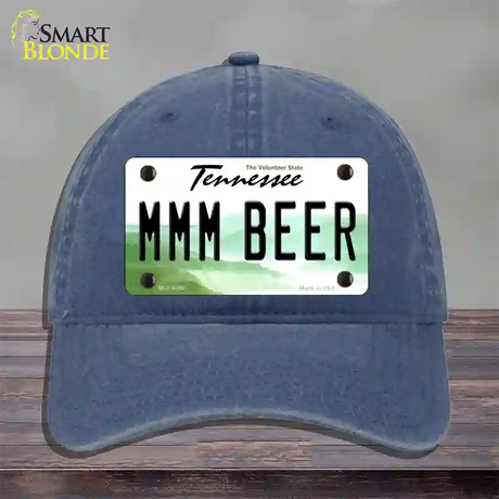 MMM Beer Tennessee Novelty License Plate Hat Unconstructed Cotton / Navy