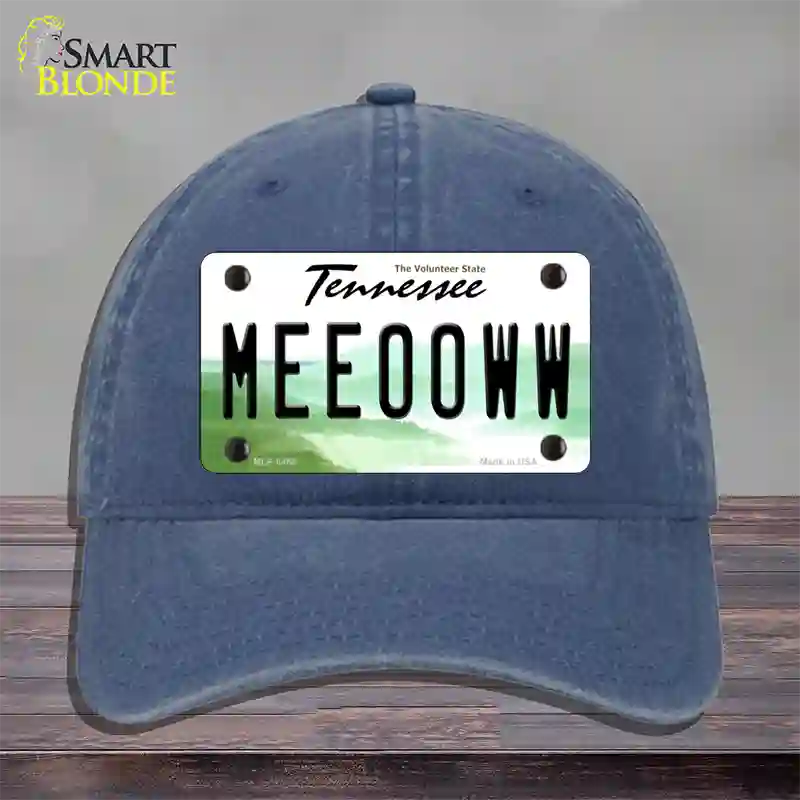 Meeooww Tennessee Novelty License Plate Hat Unconstructed Cotton / Navy