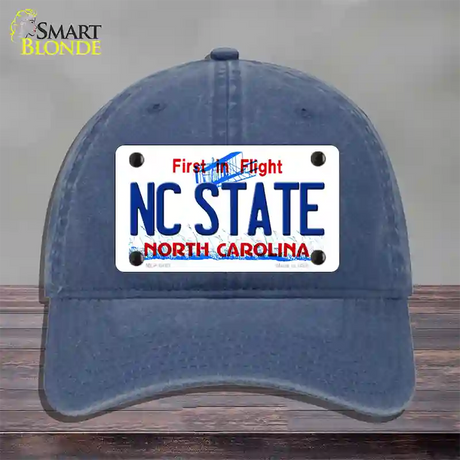 North Carolina State Novelty License Plate Hat Unconstructed Cotton / Navy