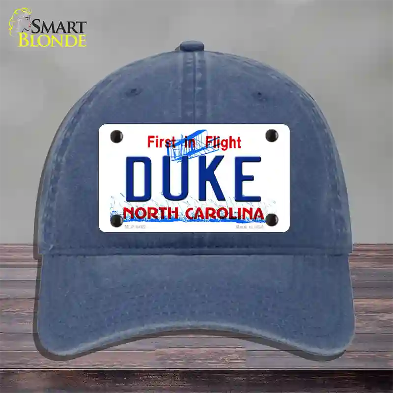 Duke North Carolina Novelty License Plate Hat Unconstructed Cotton / Navy