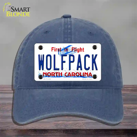 Wolfpack North Carolina Novelty License Plate Hat Unconstructed Cotton / Navy