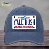 Yall Hush North Carolina Novelty License Plate Hat Unconstructed Cotton / Navy