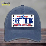 Sweet Thing North Carolina Novelty License Plate Hat Unconstructed Cotton / Navy