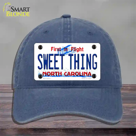 Sweet Thing North Carolina Novelty License Plate Hat Unconstructed Cotton / Navy