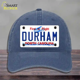 Durham North Carolina Novelty License Plate Hat Unconstructed Cotton / Navy