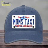 Moms Taxi North Carolina Novelty License Plate Hat Unconstructed Cotton / Navy