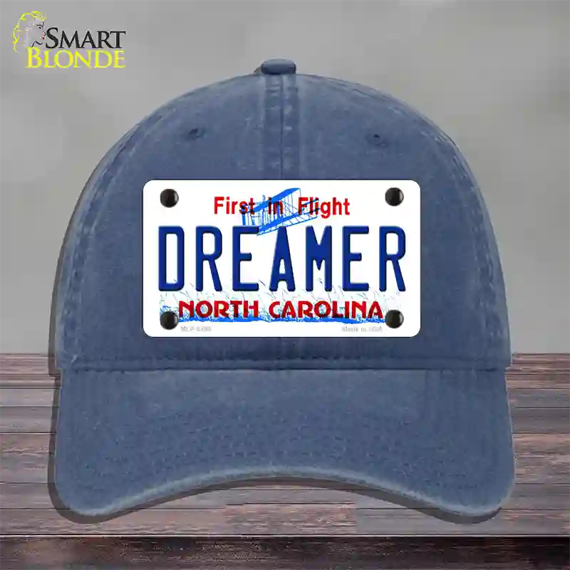 Dreamer North Carolina Novelty License Plate Hat Unconstructed Cotton / Navy