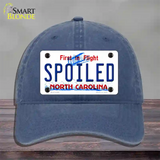 Spoiled North Carolina Novelty License Plate Hat Unconstructed Cotton / Navy