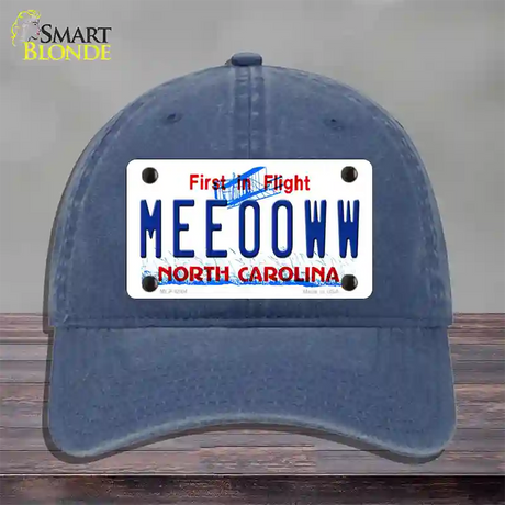 Meeooww North Carolina Novelty License Plate Hat Unconstructed Cotton / Navy