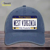 West Virginia Novelty License Plate Hat Unconstructed Cotton / Navy