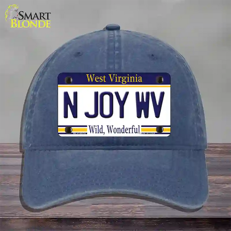 N Joy West Virginia Novelty License Plate Hat Unconstructed Cotton / Navy