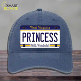 Princess West Virginia Novelty License Plate Hat Unconstructed Cotton / Navy