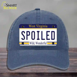 Spoiled West Virginia Novelty License Plate Hat Unconstructed Cotton / Navy