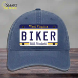 Biker West Virginia Novelty License Plate Hat Unconstructed Cotton / Navy