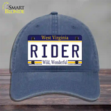 Rider West Virginia Novelty License Plate Hat Unconstructed Cotton / Navy