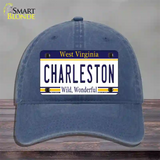 Charleston West Virginia Novelty License Plate Hat Unconstructed Cotton / Navy