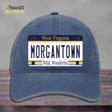 Morgantown West Virginia Novelty License Plate Hat Unconstructed Cotton / Navy