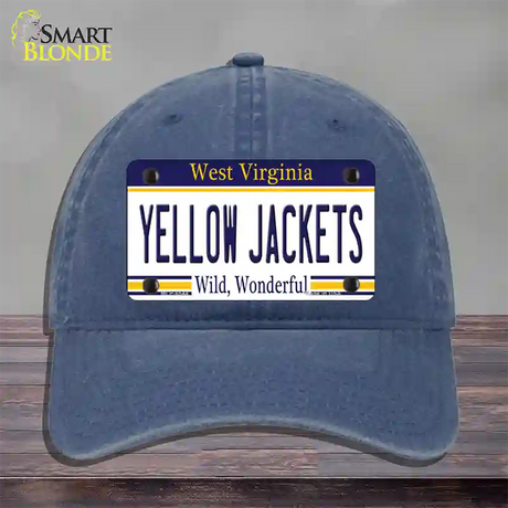 Yellow Jackets West Virginia Novelty License Plate Hat Unconstructed Cotton / Navy