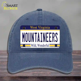 Mountaineers West Virginia Novelty License Plate Hat Unconstructed Cotton / Navy