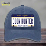 Coon Hunter West Virginia Novelty License Plate Hat Unconstructed Cotton / Navy