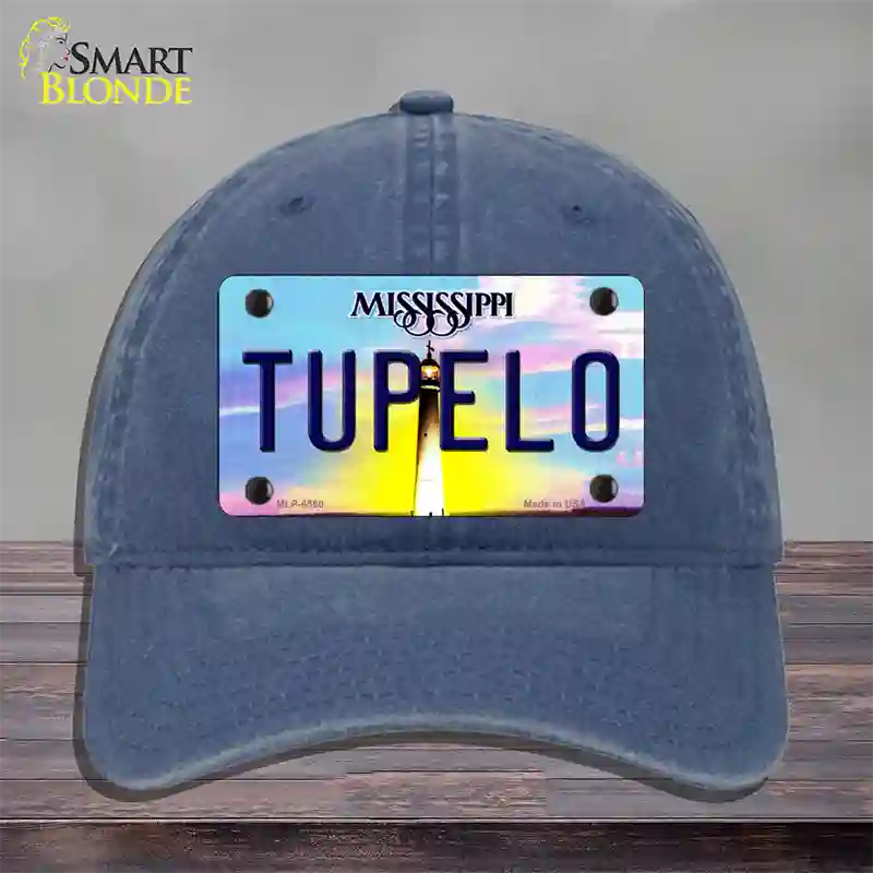 Tupelo Mississippi Novelty License Plate Hat Unconstructed Cotton / Navy