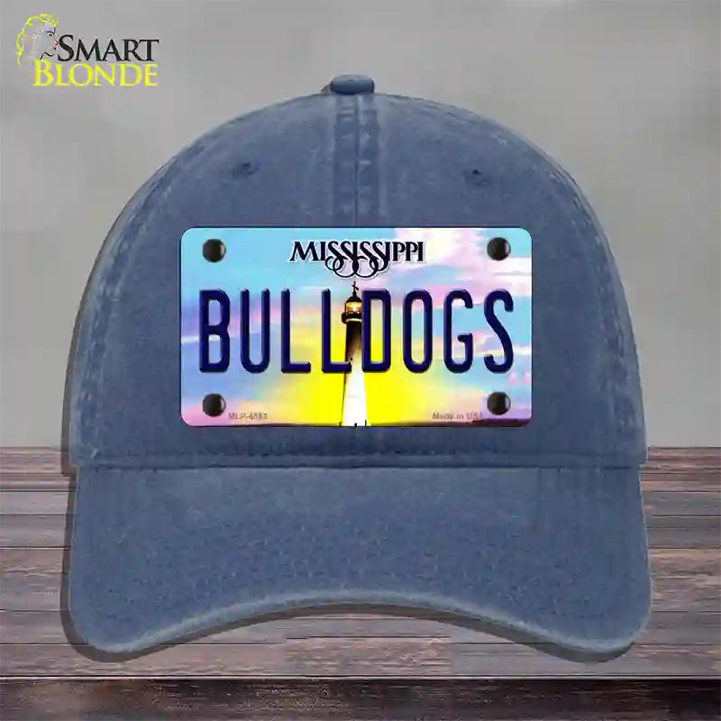 Bulldogs Mississippi Novelty License Plate Hat Unconstructed Cotton / Navy