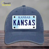 Kansas Novelty License Plate Hat Unconstructed Cotton / Navy