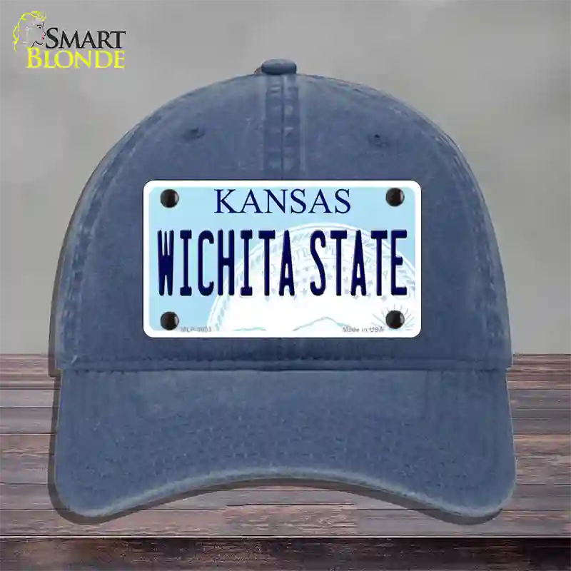 Wichita State Kansas Novelty License Plate Hat Unconstructed Cotton / Navy