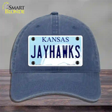 Jayhawks Kansas Novelty License Plate Hat Unconstructed Cotton / Navy