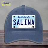 Salina Kansas Novelty License Plate Hat Unconstructed Cotton / Navy