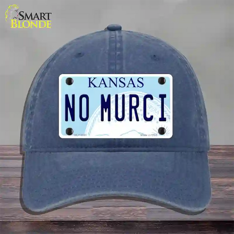 No Murci Kansas Novelty License Plate Hat Unconstructed Cotton / Navy